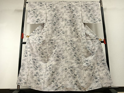平和屋着物●小千谷紬　南天文　正絹　逸品　AABH4718fy