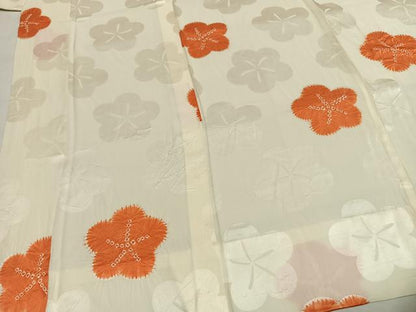 平和屋着物●長襦袢　無双仕立て　絞り　舞花文　正絹　逸品　AABH4748fy