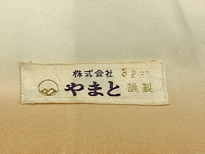 平和屋着物●訪問着　刺繍　枝梅文　金糸　金彩　やまと誂製　正絹　逸品　AABH4719fy