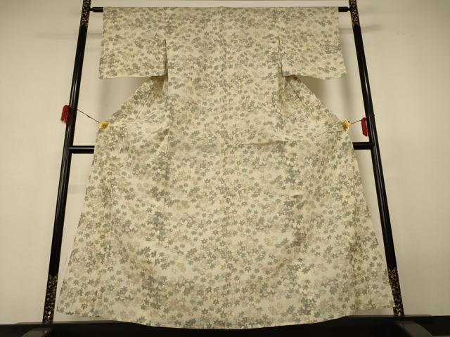 平和屋着物＊夏物 小千谷ちぢみ 葉づくし 麻 逸品 AABH6445jd