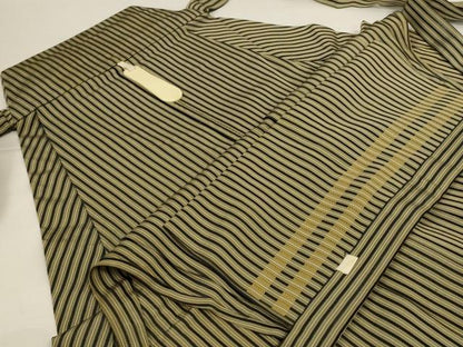 平和屋着物＊夏物 男性 馬乗り袴 縞 正絹 逸品 AABH6450jd