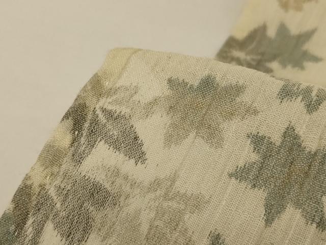 平和屋着物＊夏物　小千谷ちぢみ　葉づくし　麻　逸品　AABH6445jd 平和屋着物＊夏物 小千谷ちぢみ 葉づくし 麻 逸品 AABH6445jd