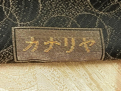 平和屋着物◎六通柄袋帯　カナリヤ　金糸　正絹　逸品　AABH5484uk