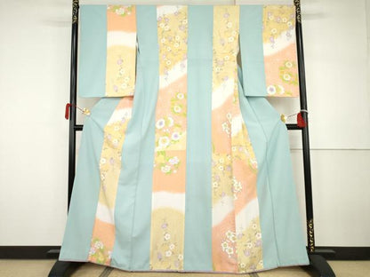 平和屋着物●洗える最高級着物　＜英＞はなぶさ謹製　訪問着　花丸文　洗える着物　AABH3748cs