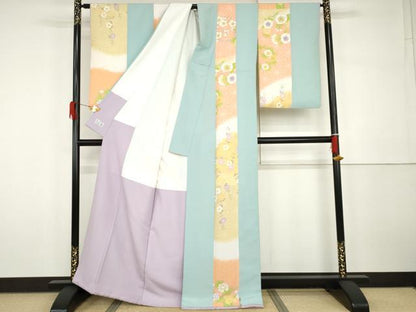 平和屋着物●洗える最高級着物　＜英＞はなぶさ謹製　訪問着　花丸文　洗える着物　AABH3748cs