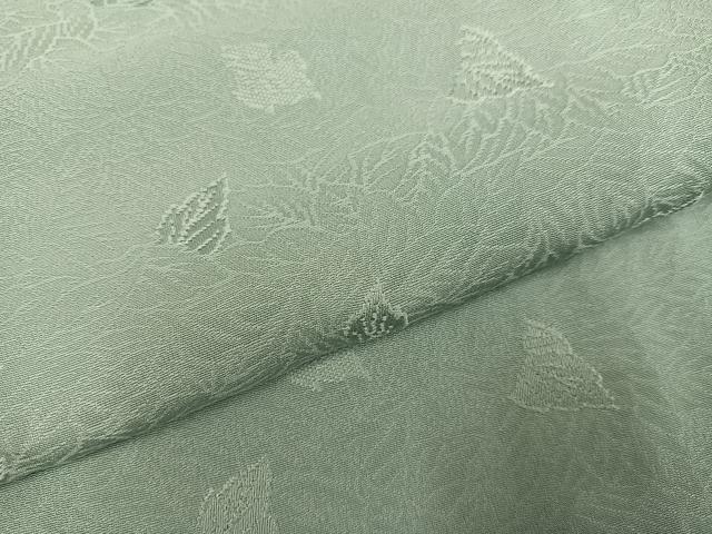 平和屋着物●上質な色無地　舞葉地紋　薄青色　正絹　逸品　AABH5389ph