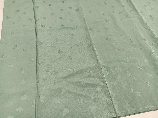 平和屋着物●上質な色無地　舞葉地紋　薄青色　正絹　逸品　AABH5389ph
