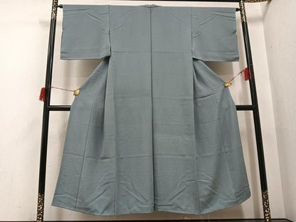 平和屋着物●上質な色無地　素鼠色　仮絵羽　正絹　逸品　未使用　AABH6821ph