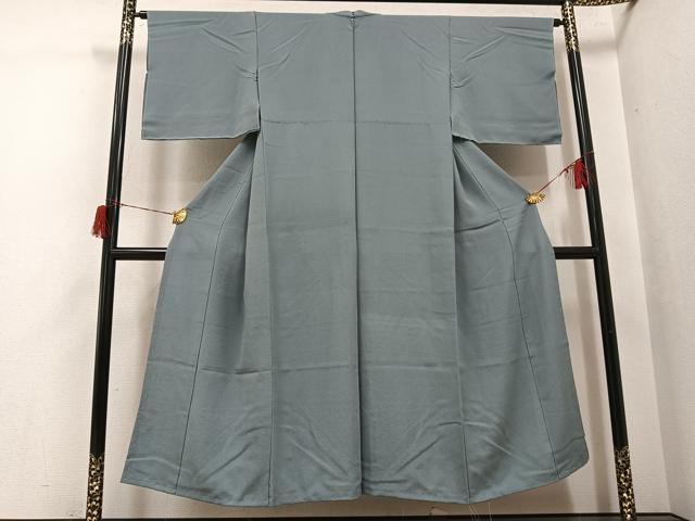 平和屋着物●上質な色無地　素鼠色　仮絵羽　正絹　逸品　未使用　AABH6821ph