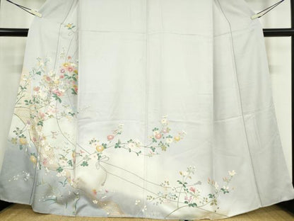 平和屋着物●訪問着　枝花文　暈し染め　金彩　正絹　逸品　DABE4013az