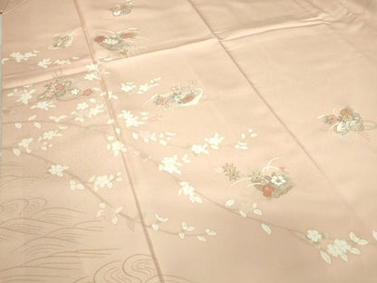 平和屋着物●訪問着　花籠文　金彩　鈴乃屋扱い　正絹　逸品　DABE4032az
