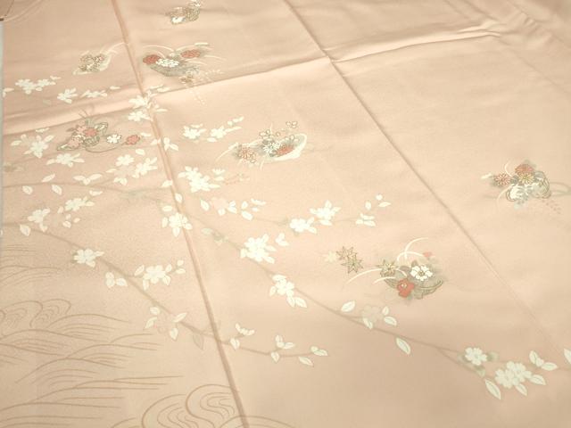 平和屋着物●訪問着　花籠文　金彩　鈴乃屋扱い　正絹　逸品　DABE4032az