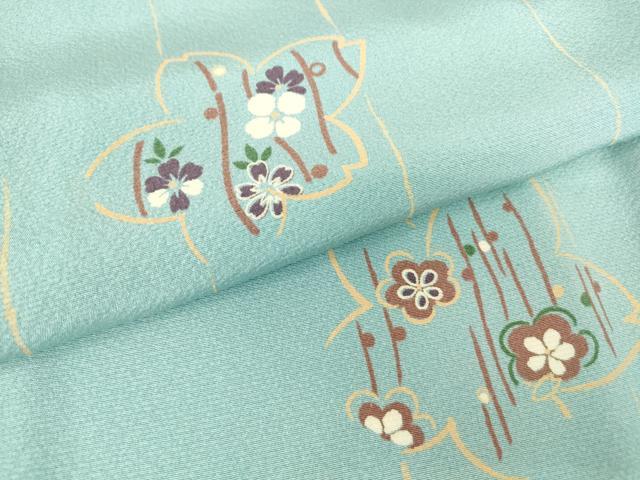 平和屋着物●上質な小紋　舞桜文　正絹　逸品　DABE4030az