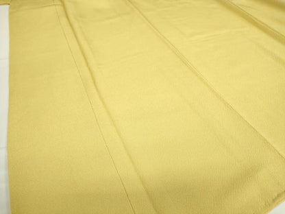 平和屋着物●上質な色無地　黄支子色　正絹　逸品　未使用　DABE4046az