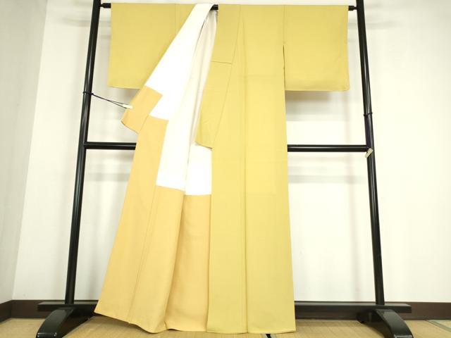 平和屋着物●上質な色無地　黄支子色　正絹　逸品　未使用　DABE4046az 平和屋着物○上質な色無地 黄支子色 正絹 逸品 未使用 DABE4046az