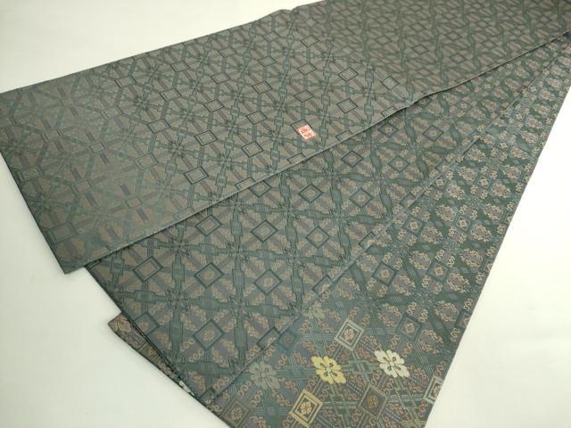 平和屋本店●極上　伝統工芸士　曽根武勇 　太鼓柄袋帯　蜀江花菱文　逸品　DZAB6220kh6