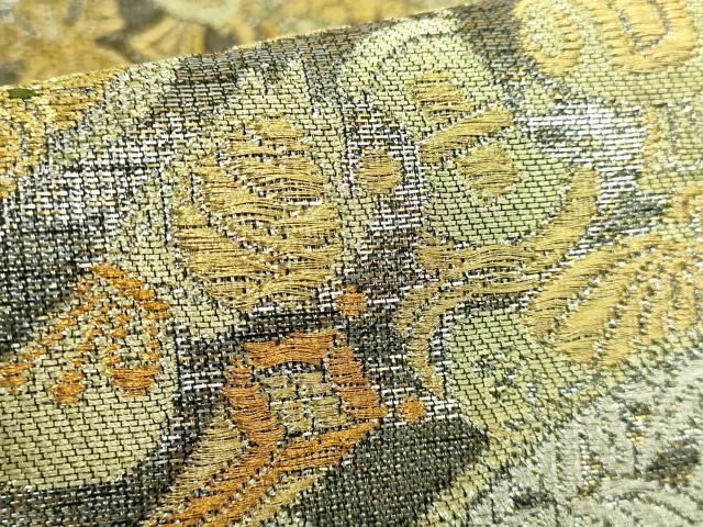 平和屋着物●極上　創業280年　誉田屋源兵衛　六通柄袋帯　唐織　宝尽くし花文　金銀糸　逸品　DZAB6228kh6