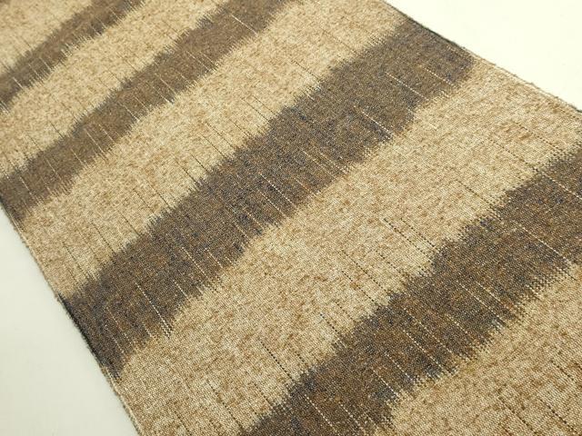 平和屋着物●極上　出羽の織座　八寸名古屋帯　ぜんまい　横段文　逸品　DZAB6263kh6