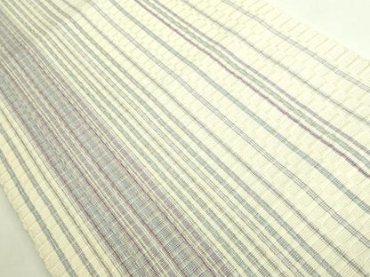 平和屋着物●極上　本場琉球　南風原花織　手織　首里　ロートン織　道屯織　八寸名古屋帯　間道　逸品　DZAB6273kh6