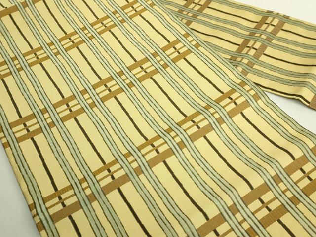 平和屋本店●極上　全通柄　九寸名古屋帯　院蔵特殊織裂　吉野間道　証紙付き　逸品　未使用　DZAB6284kh6
