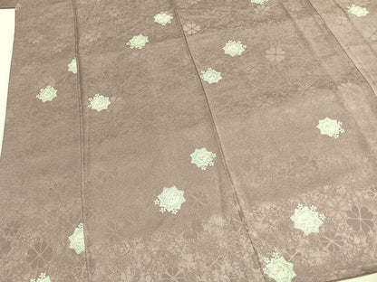 平和屋着物●上質な小紋　舞桜文　正絹　逸品　AABH4787fy