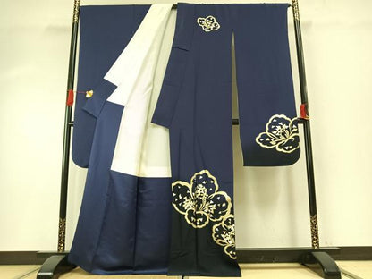 平和屋着物●豪華振袖　舞花文　暈し染め　金銀彩　正絹　逸品　AABH4778fy