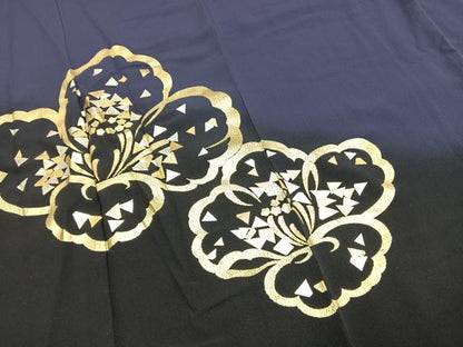 平和屋着物●豪華振袖　舞花文　暈し染め　金銀彩　正絹　逸品　AABH4778fy