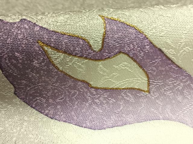 平和屋着物○上質な小紋 舞花文 暈し染め 金彩 正絹 逸品 AABH4771fy
