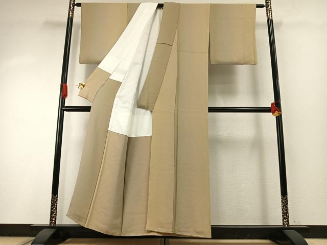 平和屋着物●十代目染匠　近江屋藤兵衛　小紋　霞文　暈し染め　反端付き　正絹　逸品　AABH4766fy 平和屋着物○十代目染匠 近江屋藤兵衛 小紋 霞文 暈
