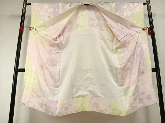 平和屋着物●振袖用長襦袢　無双仕立て　辻が花地紋　暈し染め　やまと誂製　正絹　逸品　AABH4797fy 平和屋着物○振袖用長襦袢 無双仕立て 辻が花地紋 暈し染め やまと誂