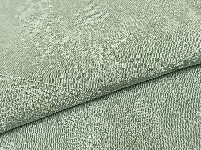 平和屋着物●上質な色無地　樹林地紋　千草鼠色　正絹　逸品　AABH4801fy