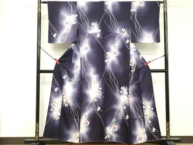 平和屋着物■上質な小紋　枝花文　暈し染め　やまと誂製　正絹　逸品　DABE2775cd
