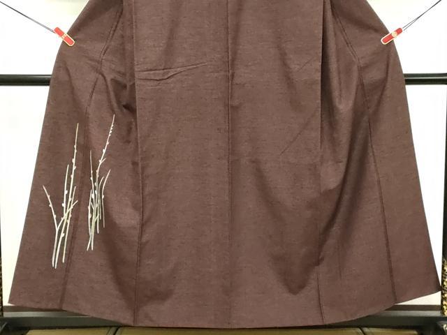 平和屋着物■豪華色留袖　友禅　紬地　枝葉文　正絹　逸品　DABE2784cd