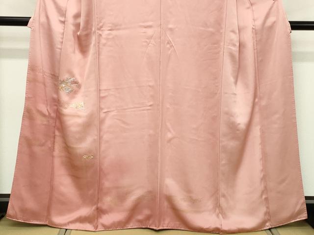 平和屋着物■訪問着　駒刺繍　扇　暈し染め　金彩　正絹　逸品　DABE2770cd