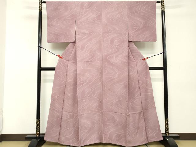 平和屋着物■上質な小紋　地紋起こし　流水文　正絹　逸品　DABE2772cd