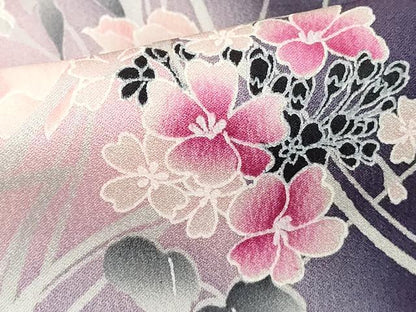 平和屋着物■上質な小紋　枝花文　暈し染め　やまと誂製　正絹　逸品　DABE2775cd