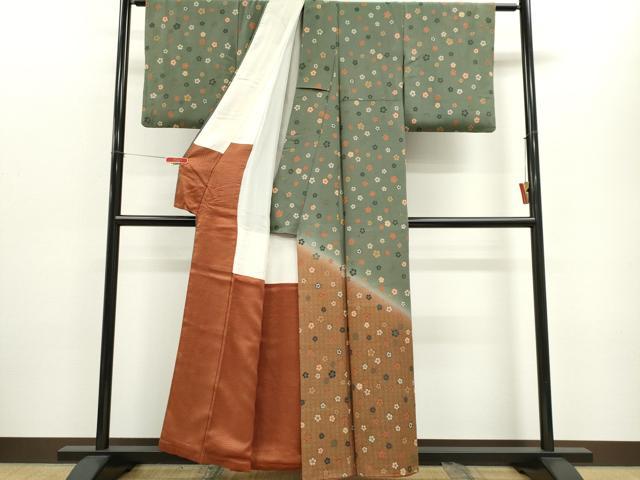 平和屋着物■訪問着 舞花文 暈し染め 金彩 正絹 逸品 CABE4255ou
