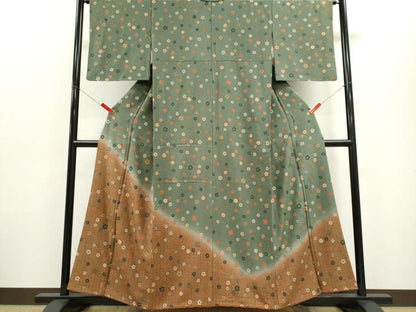 平和屋着物■訪問着 舞花文 暈し染め 金彩 正絹 逸品 CABE4255ou