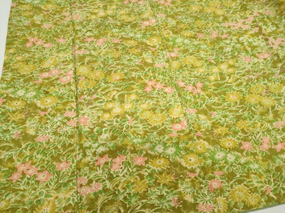 平和屋着物■上質な小紋　手描き　草花文　正絹　逸品　CABE4241ou
