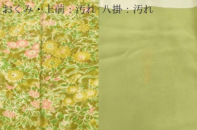 平和屋着物■上質な小紋　手描き　草花文　正絹　逸品　CABE4241ou
