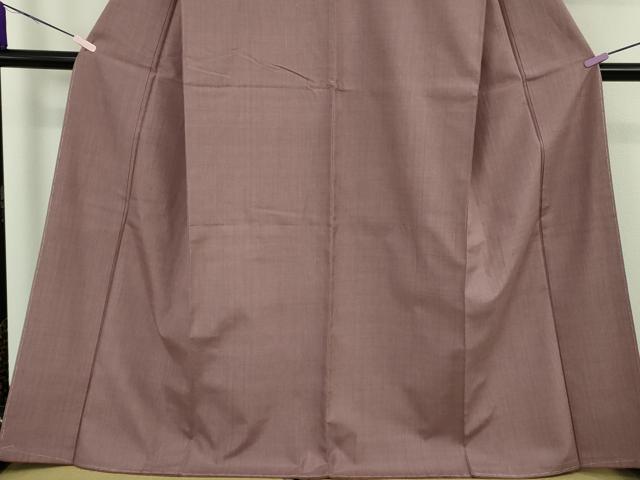 平和屋本店●極上　本場結城紬　重要無形文化財　色無地　濃梅鼠色　証紙付き　逸品　未使用　DZAA6389kh6