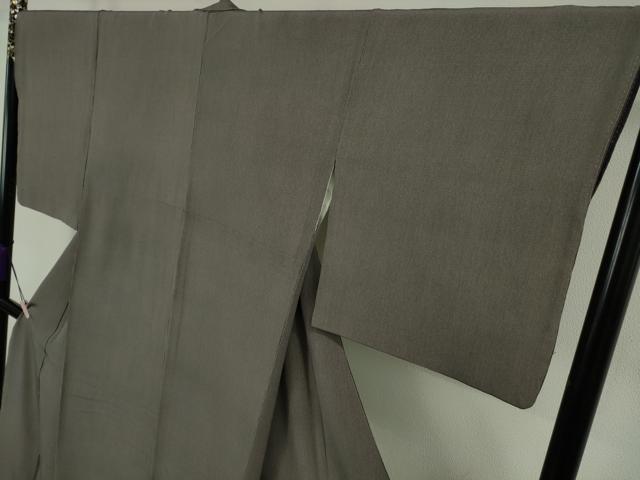 平和屋本店●極上　小紋師　染　藍田正雄　型　児玉博　江戸小紋　万筋　紫鳶色×牡丹鼠色　逸品　DZAA5235kh6