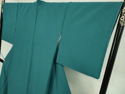 平和屋着物●極上　洗える最高級着物　＜英＞はなぶさ謹製　色無地　納戸色　逸品　未使用　DZAA7063kh6