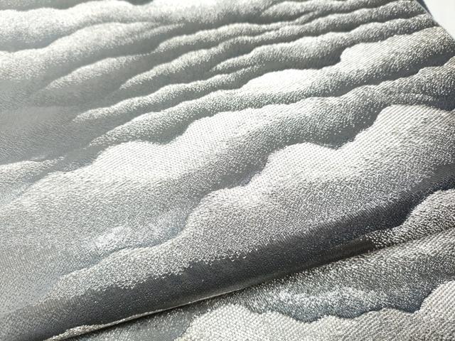 平和屋着物●近代日本画の巨匠　横山大観　じゅらく謹製　六通柄袋帯　朝陽霊峰・瑞雲　プラチナ箔　正絹　逸品　CABE8412hy