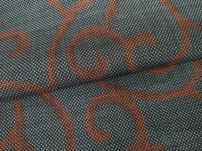 平和屋着物●本場大島紬　一元7マルキ　唐草文　正絹　逸品　AABH3791cs