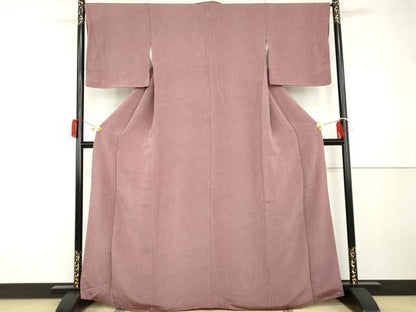 平和屋着物●江戸小紋　彫士：住田双光・染士：服部光擴　鮫小紋柄　鬼しぼ縮緬　正絹　逸品　AABH3795cs