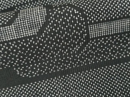 平和屋着物●本場大島紬　一元絣　吉祥エ霞文　黒地　正絹　逸品　AABH7121cs