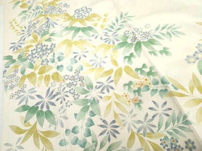平和屋着物●訪問着　友禅　枝花文　正絹　逸品　AABH7134cs