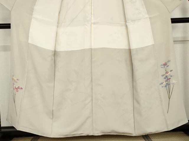 平和屋着物●本加賀友禅作家　杉村典重　訪問着　枝花文　正絹　逸品　AABH7128cs