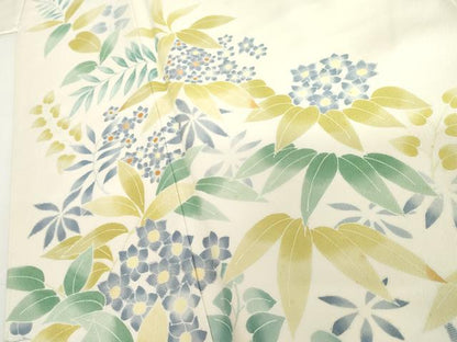 平和屋着物●訪問着　友禅　枝花文　正絹　逸品　AABH7134cs